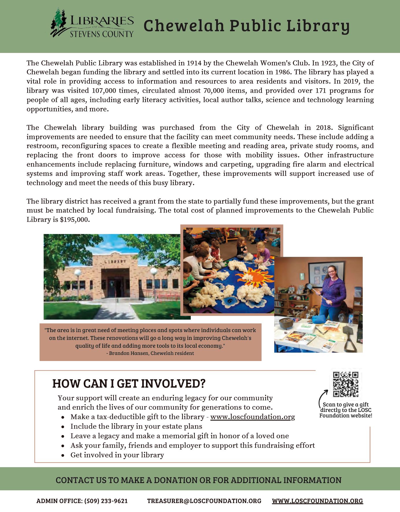 Capital Campaign – Libraries of Stevens County Foundation