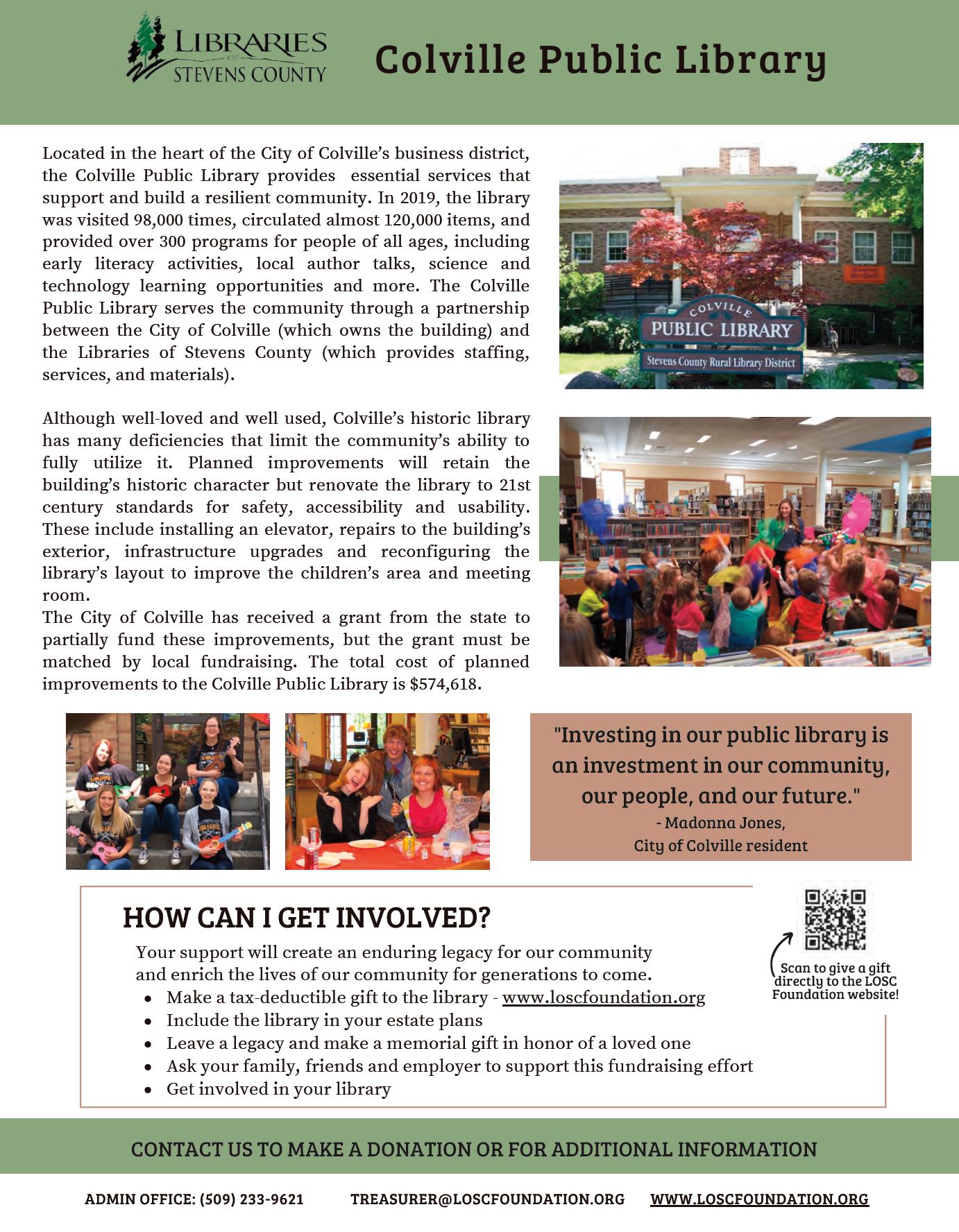 Capital Campaign – Libraries of Stevens County Foundation